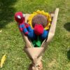 Ramo de flores a crochet con tematica de Spiderman